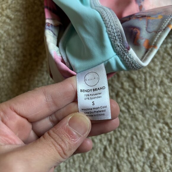 NWOT The Bendy Brand Pastel River High Waisted Pole Short - Pink Size S - Picture 5 of 6